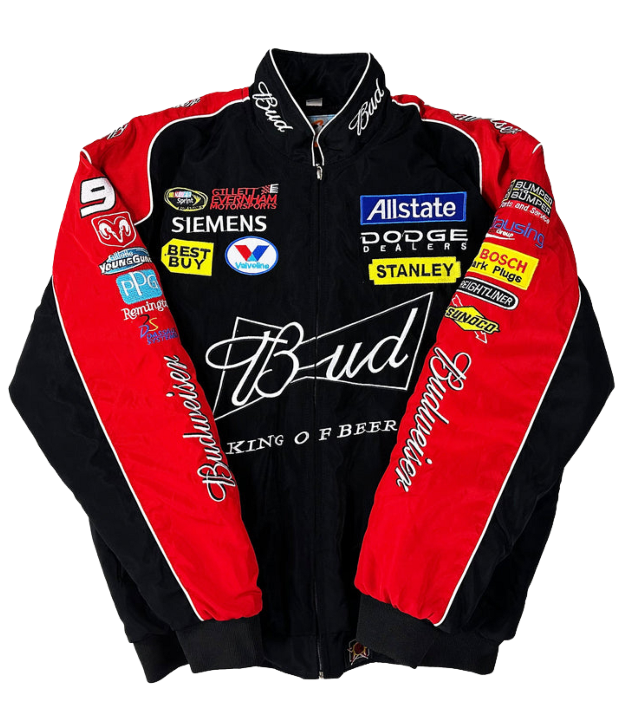 Bdwiser Black Vintage Racing Jacket