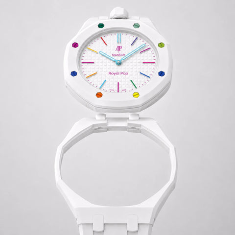 Rubber Strap & Case For AP x Swatch Royal Pop - Huit Blanc