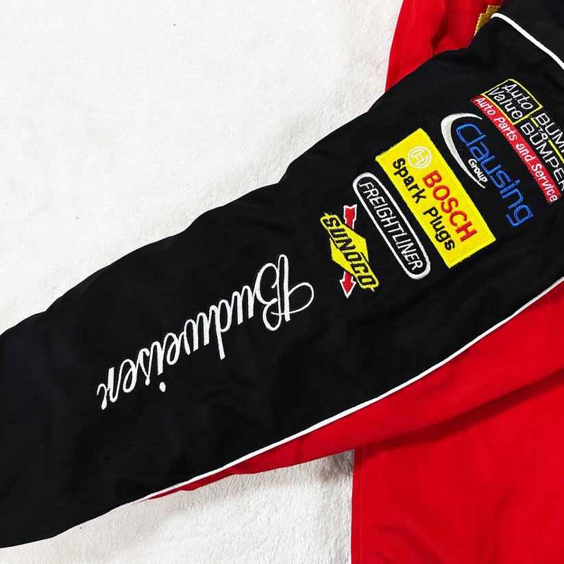 Bdwiser Red Vintage Racing Jacket