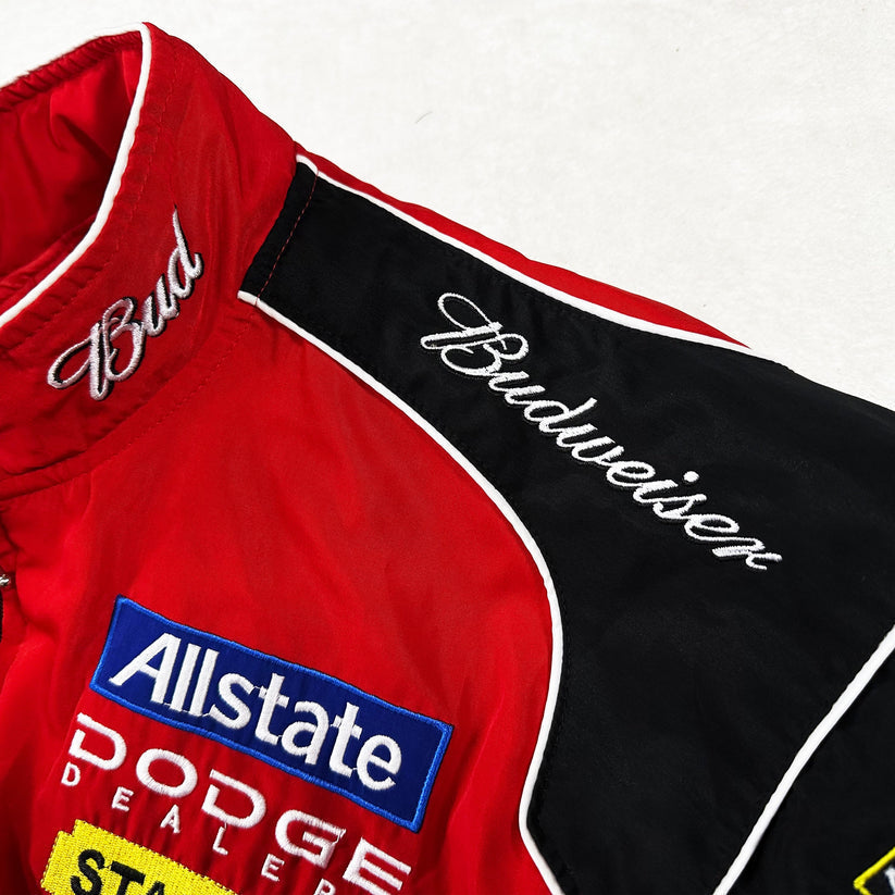 Bdwiser Red Vintage Racing Jacket