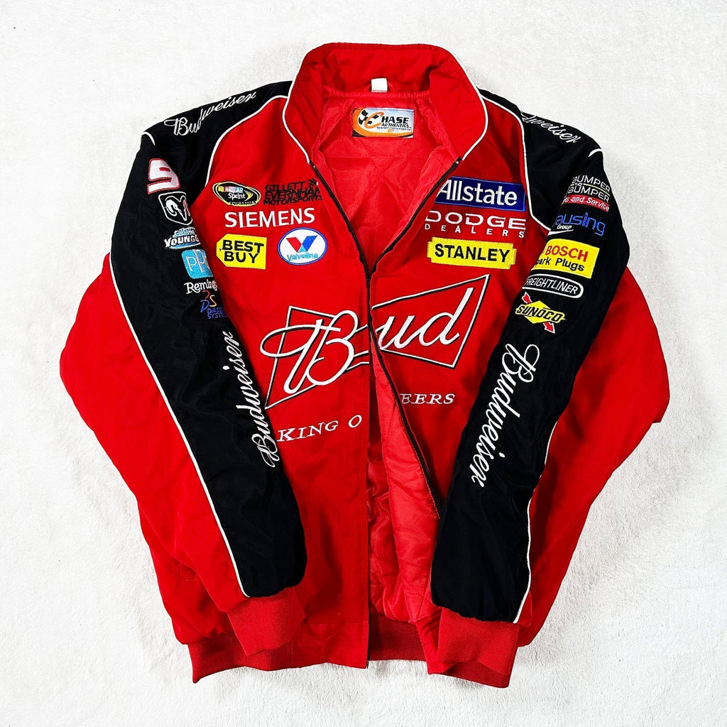 Bdwiser Red Vintage Racing Jacket