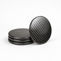 Woven Carbon Fiber Coaster Set of 4 · Parabolica
