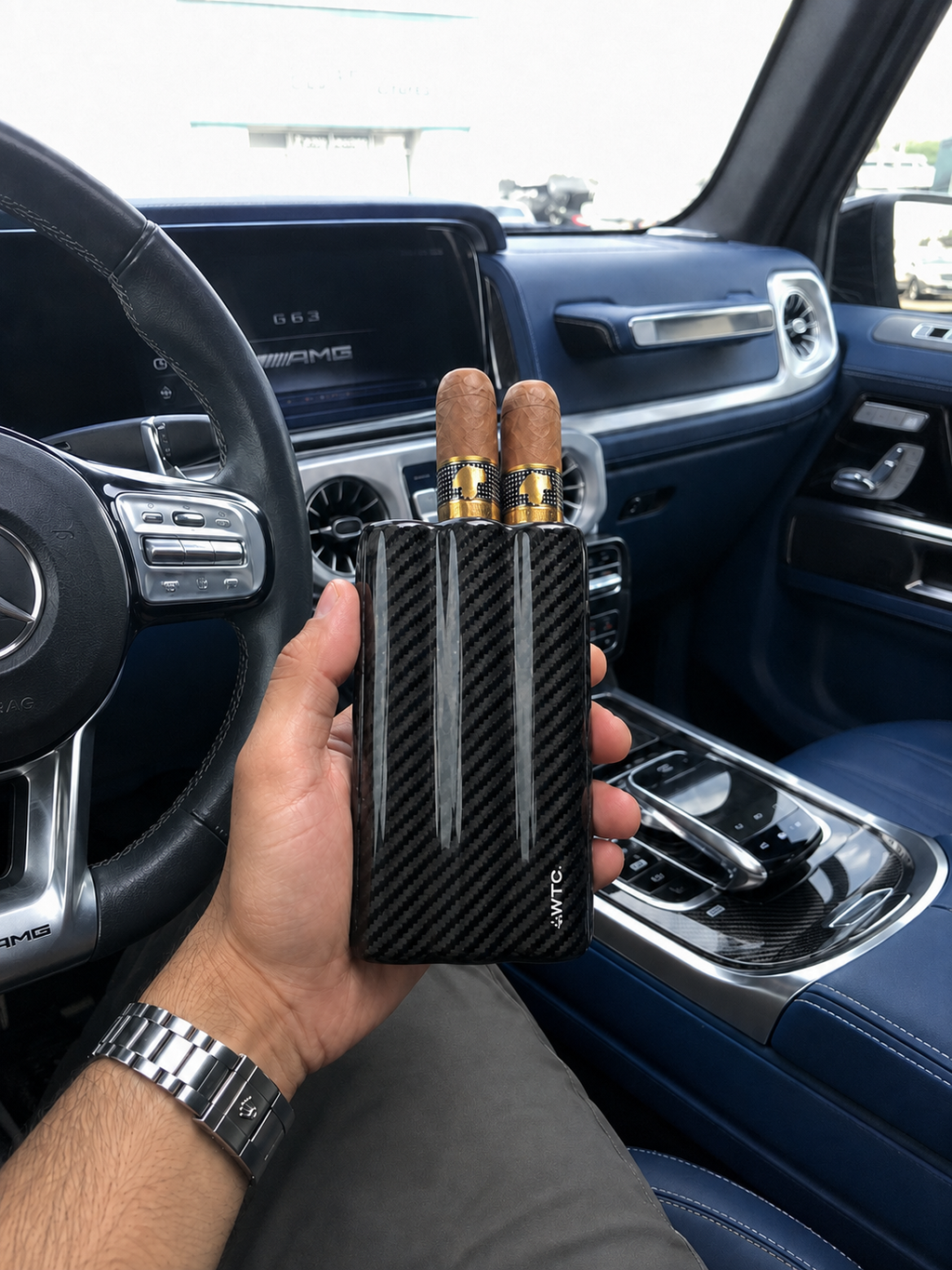 3K Twill Carbon Fiber Cigar Case, 3 Tube · Suzuka