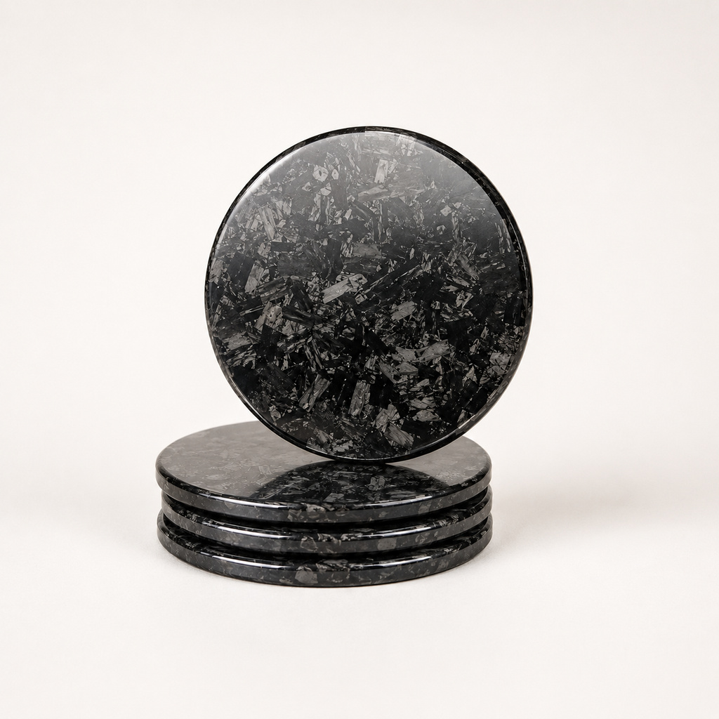 Forged Carbon Fiber Coaster Set of 4 · Karussell