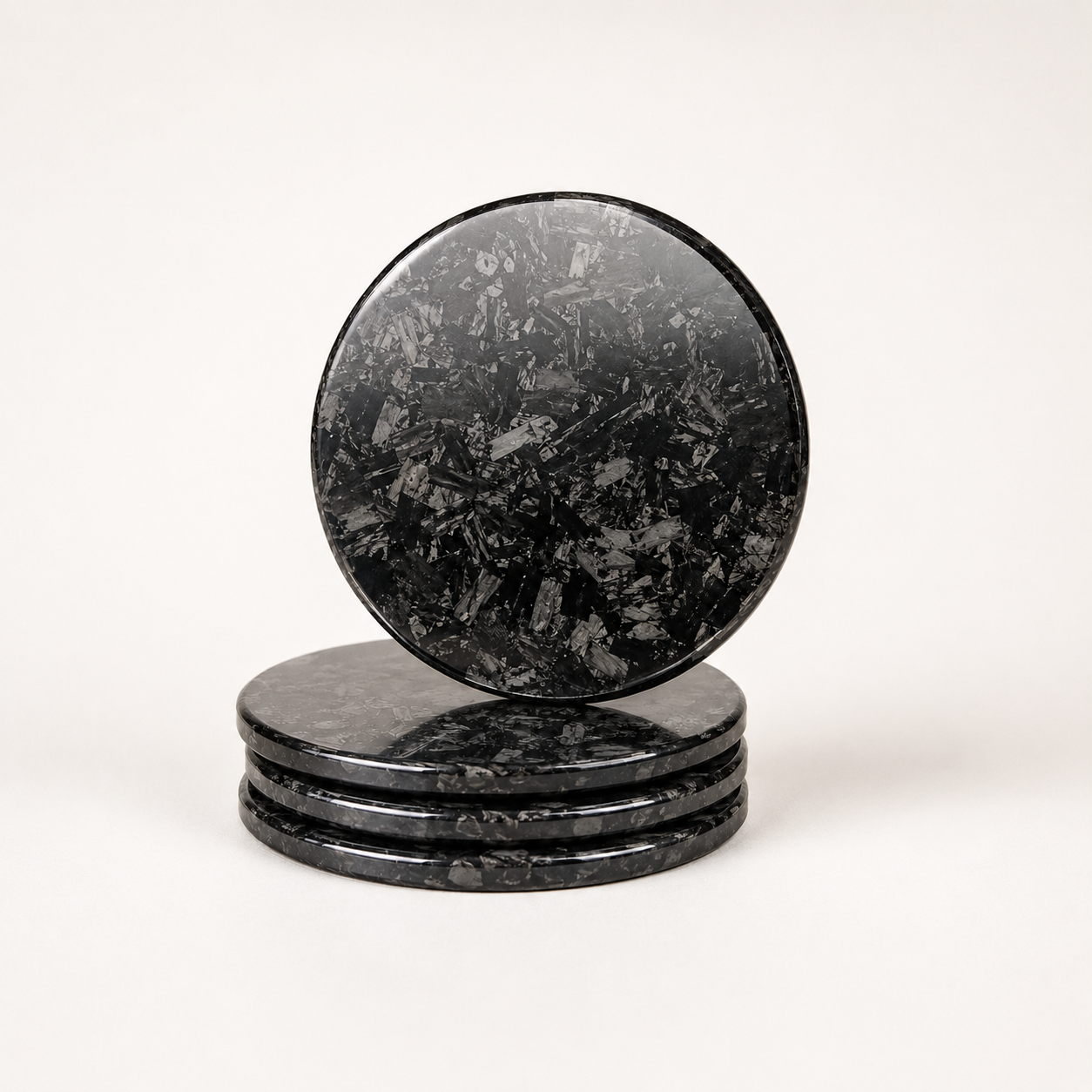 Forged Carbon Fiber Coaster Set of 4 · Karussell