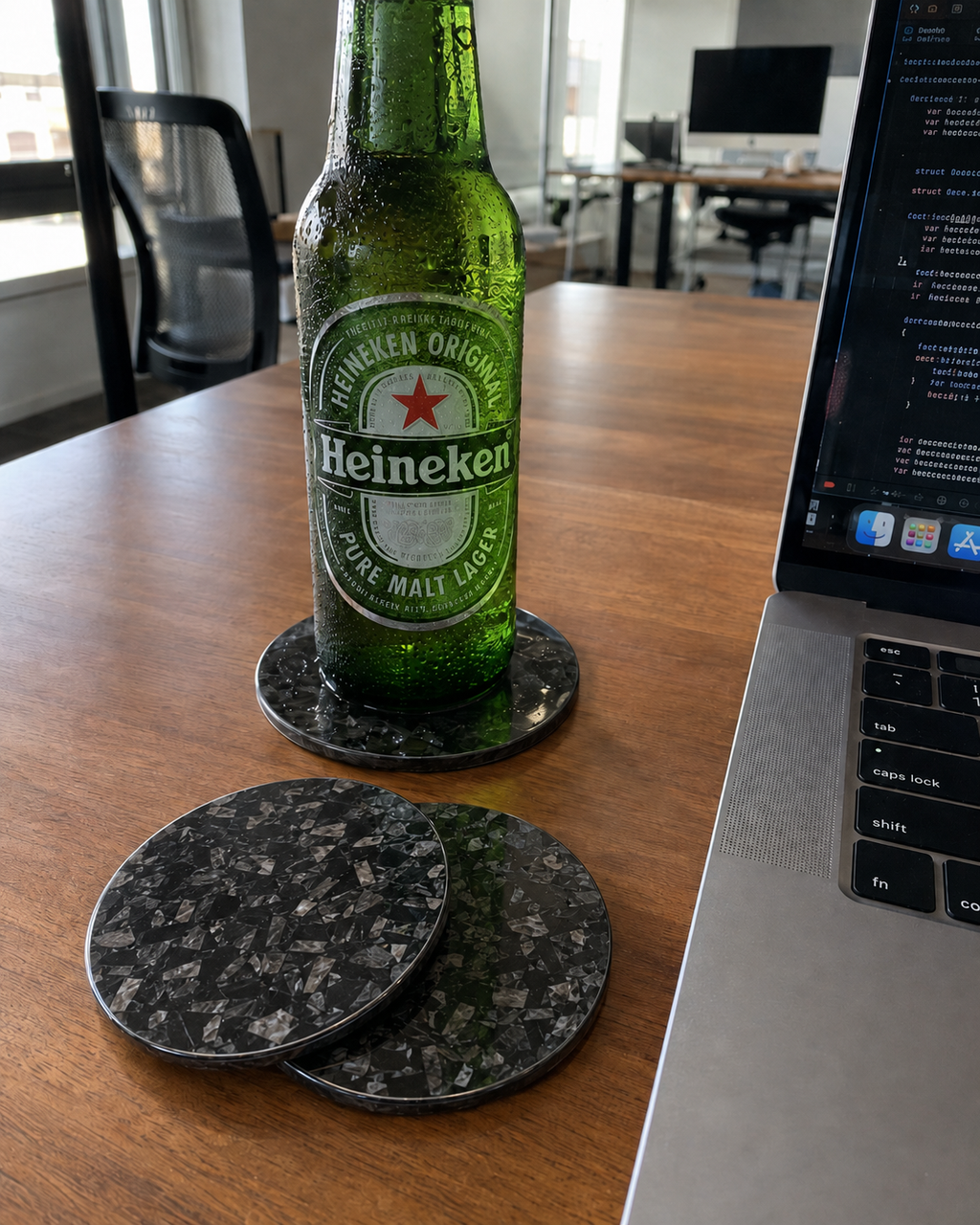 Forged Carbon Fiber Coaster Set of 4 · Karussell