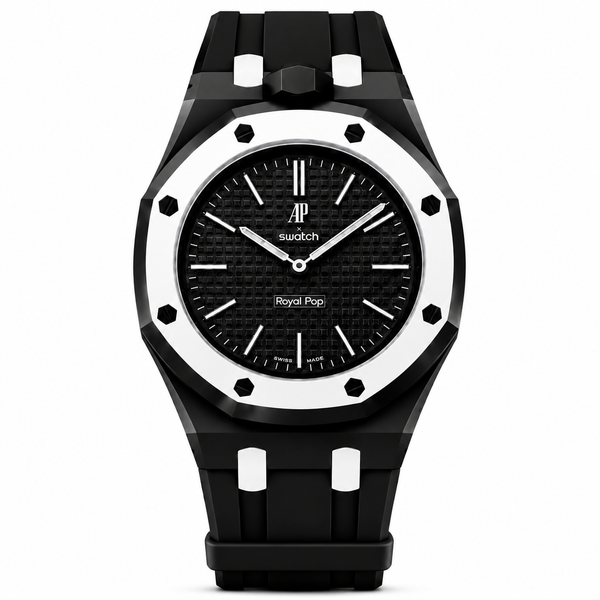 Rubber Strap & Case For AP x Swatch Royal Pop - Ocho Negro
