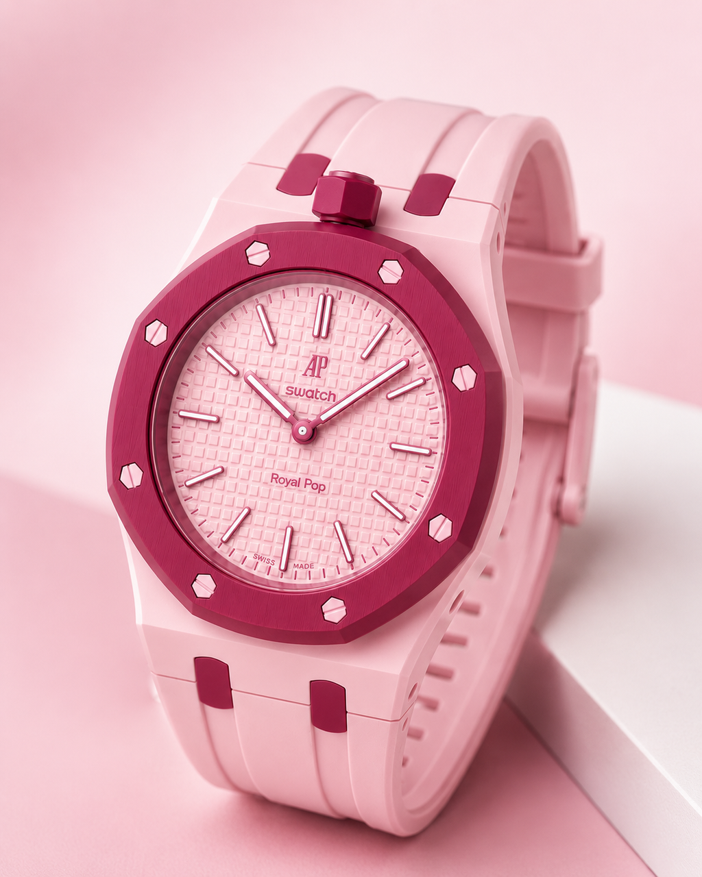 Rubber Strap & Case For AP x Swatch Royal Pop - Otto Rosso