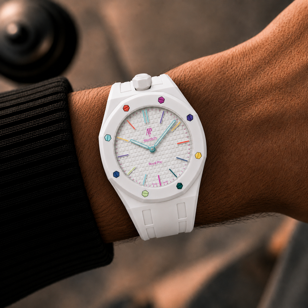 Rubber Strap & Case For AP x Swatch Royal Pop - Huit Blanc