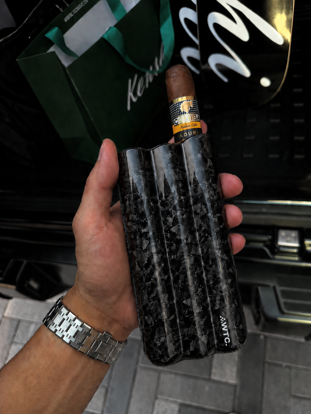 Forged Carbon Fiber Cigar Case, 3 Tube · Nordschleife