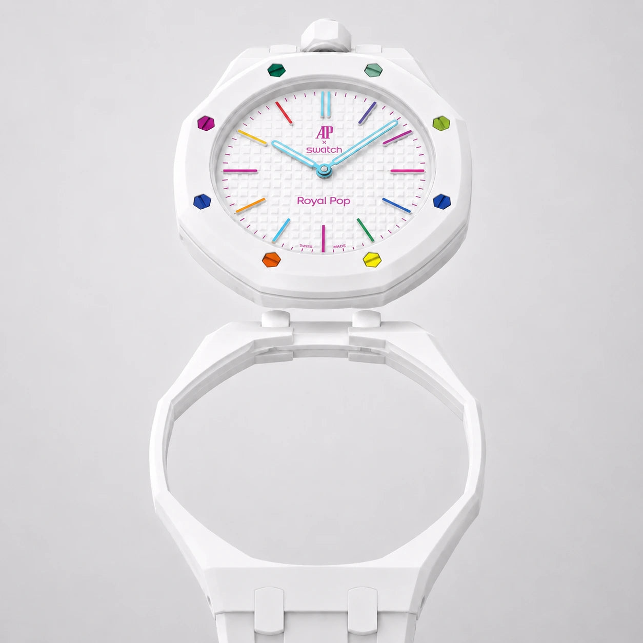 Rubber Strap & Case For AP x Swatch Royal Pop - Huit Blanc