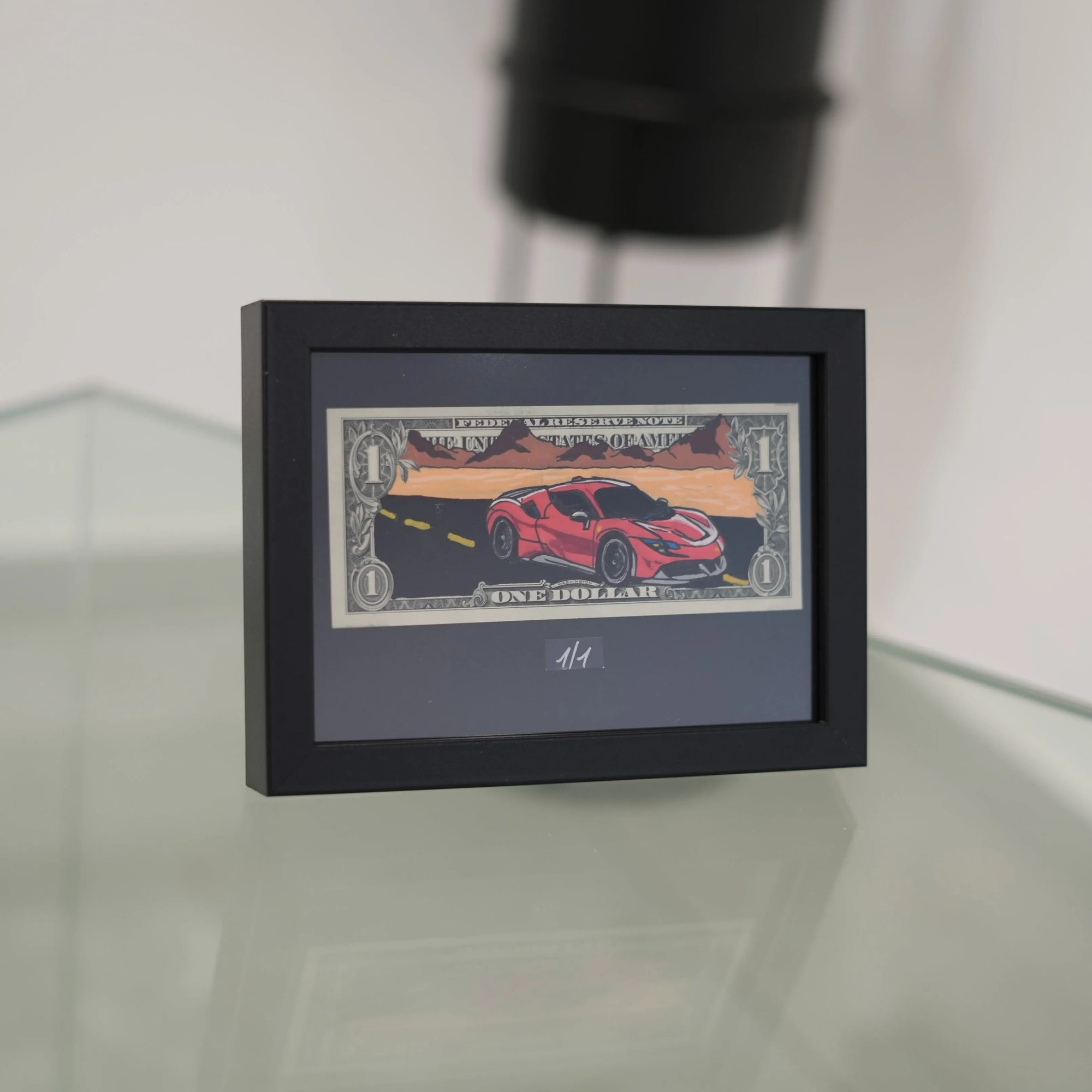 Limited Edition "Ferrari SF-90 " Dollar Bill Frame