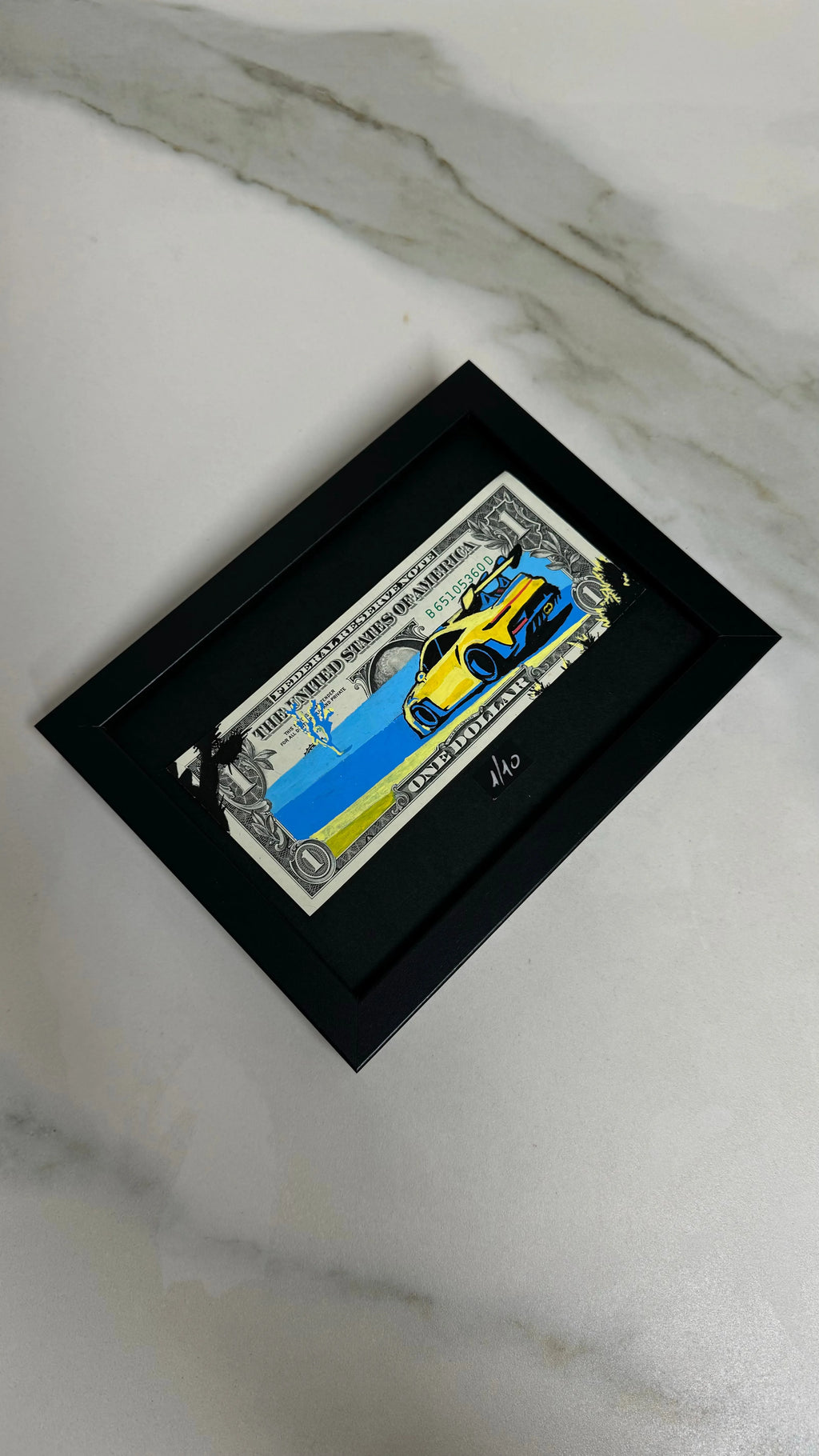 Limited Edition "Porsche" Dollar Bill Frame