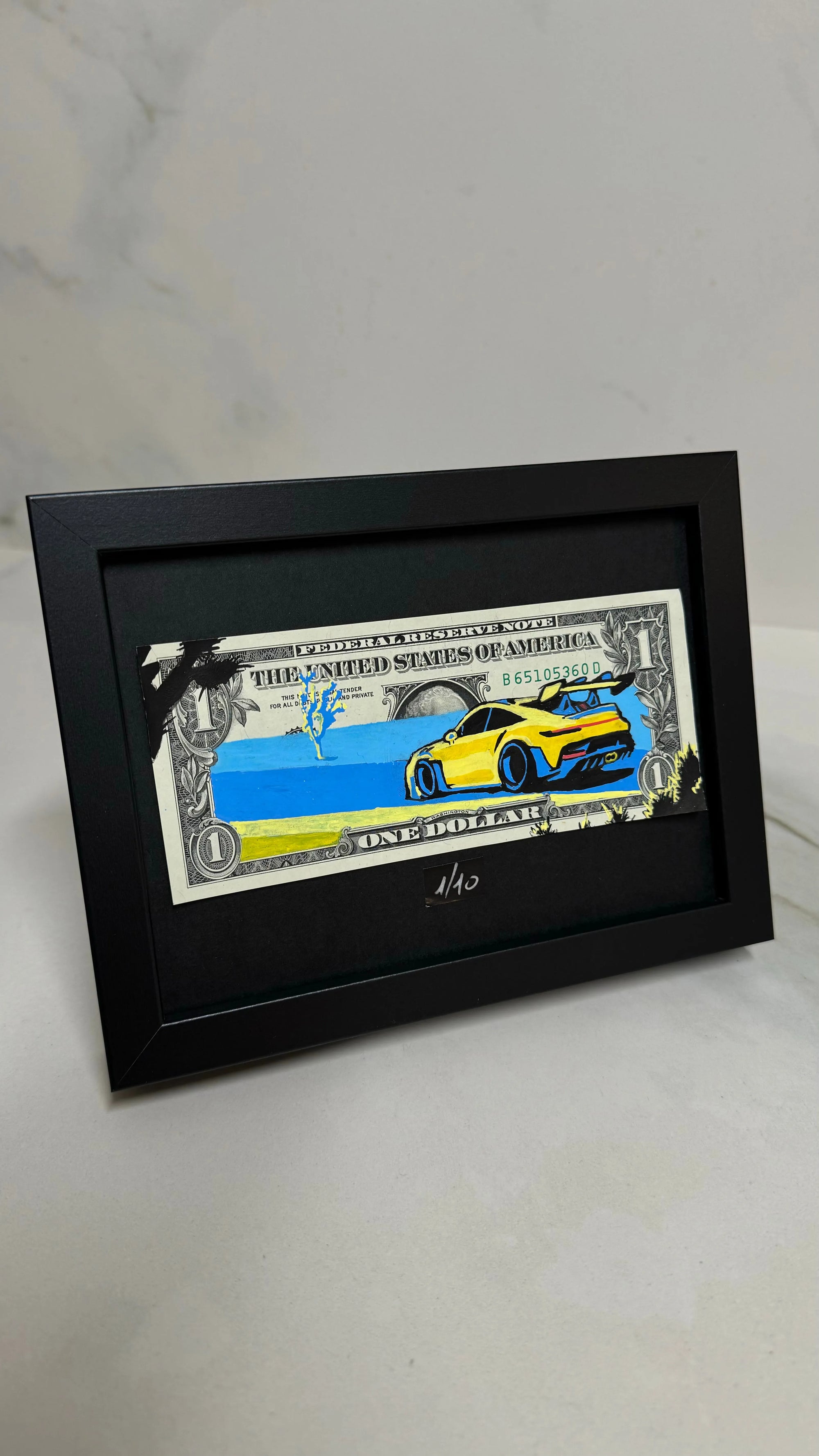 Limited Edition "Porsche" Dollar Bill Frame