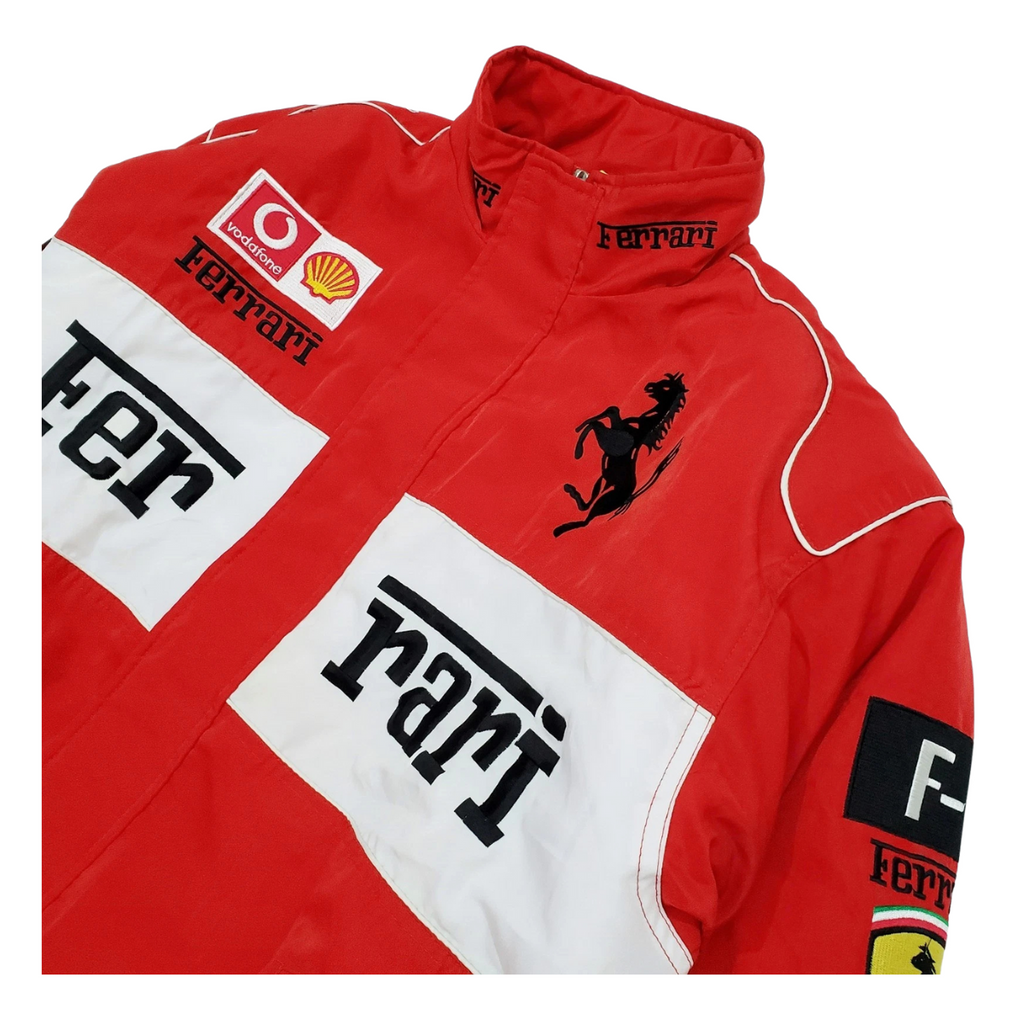 Vintage Scuderia Red-White Frrari Jacket