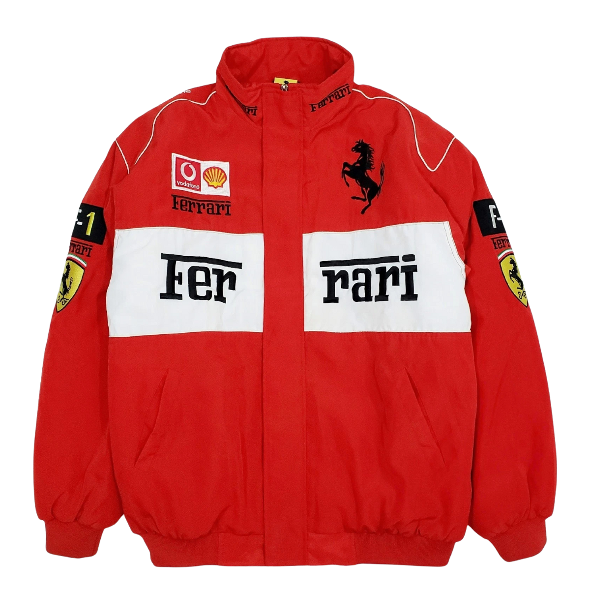 Vintage Scuderia Red-White Frrari Jacket