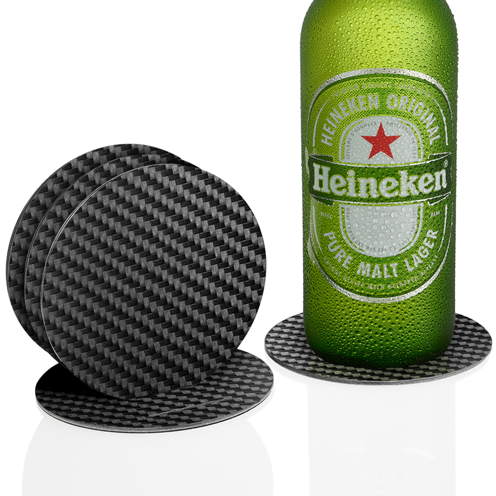 Carbon Fiber Coaster Set